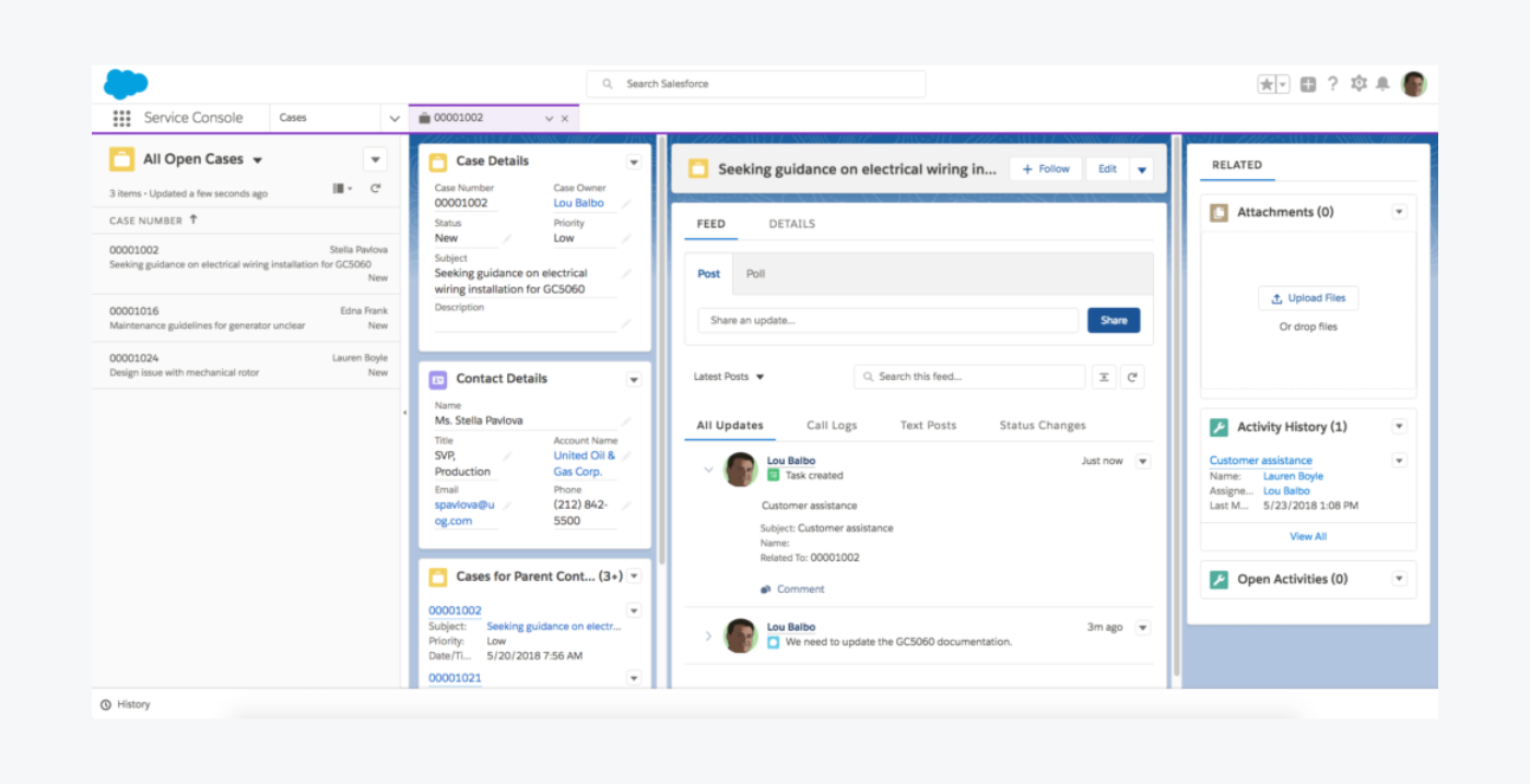 salesforce help desk example