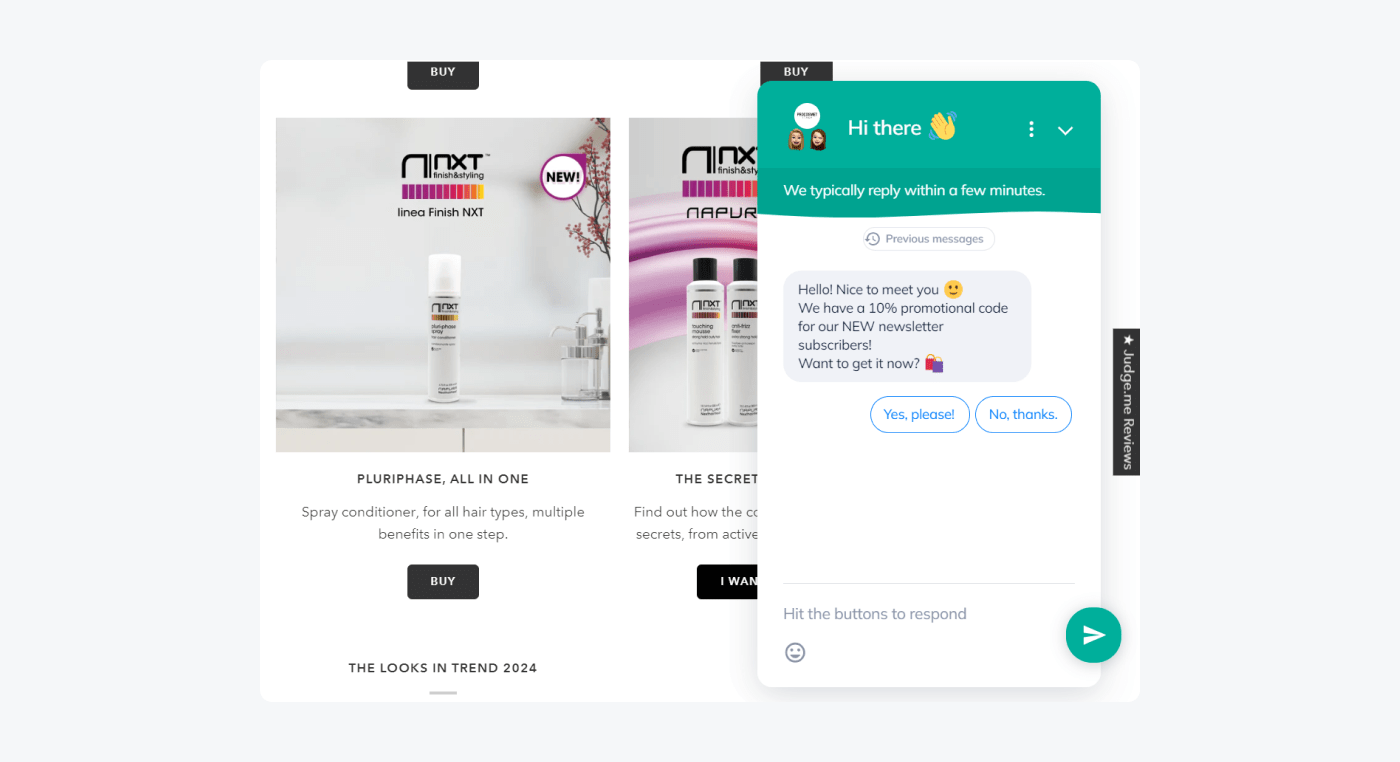 example of procosmet chatbot