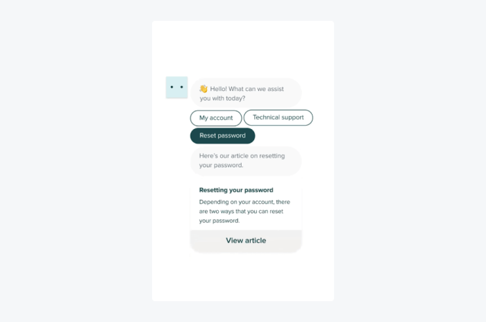 zendesk chatbot window sample