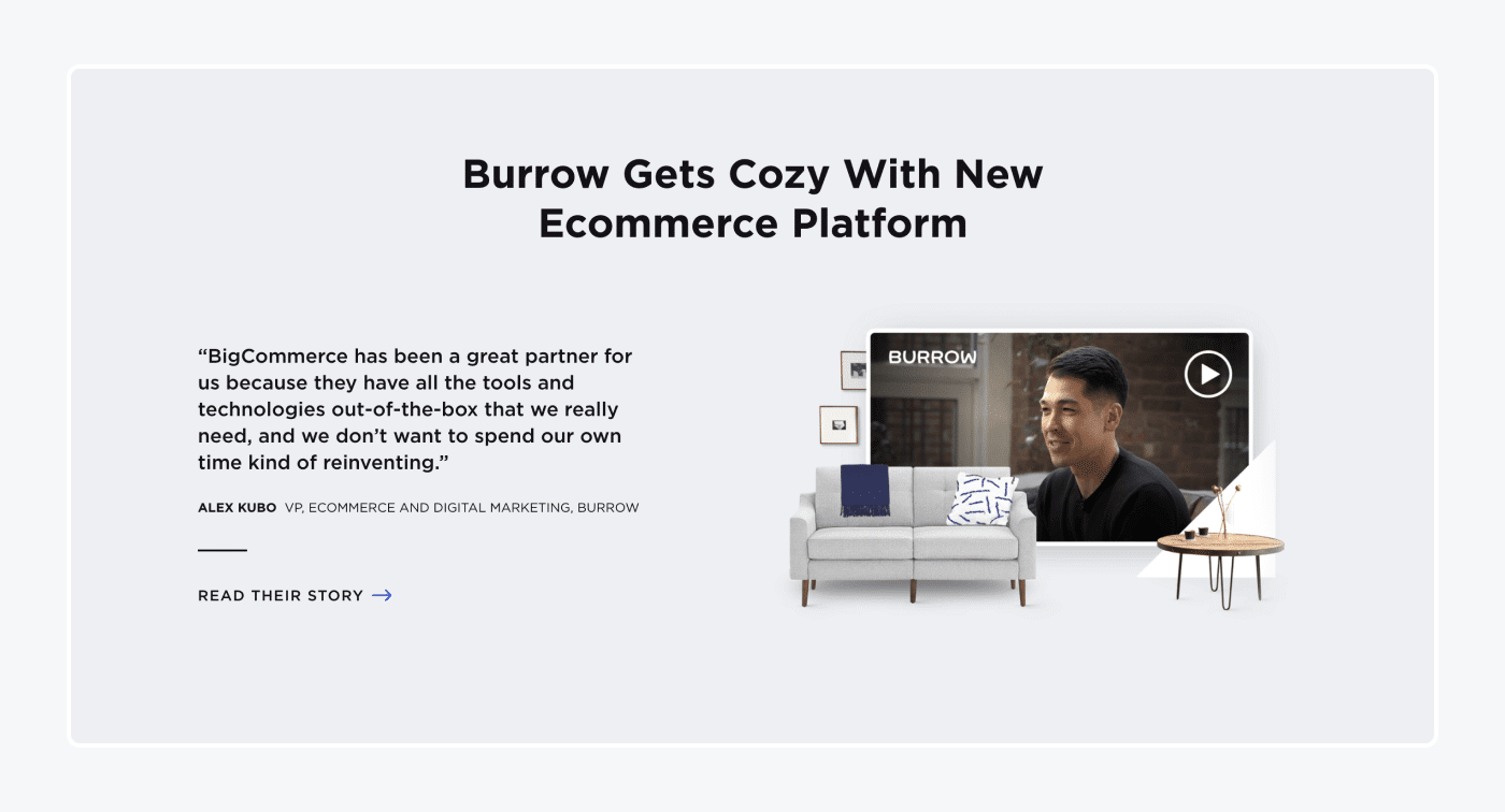 bigcommerce integration langing page