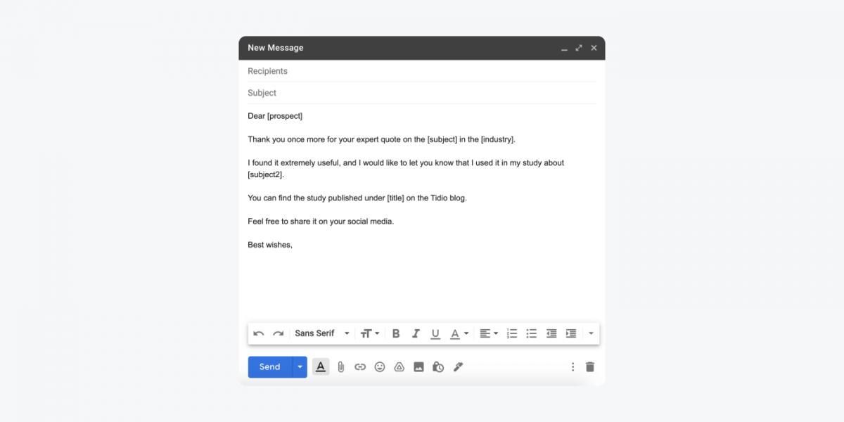 How to create a message in Gmail