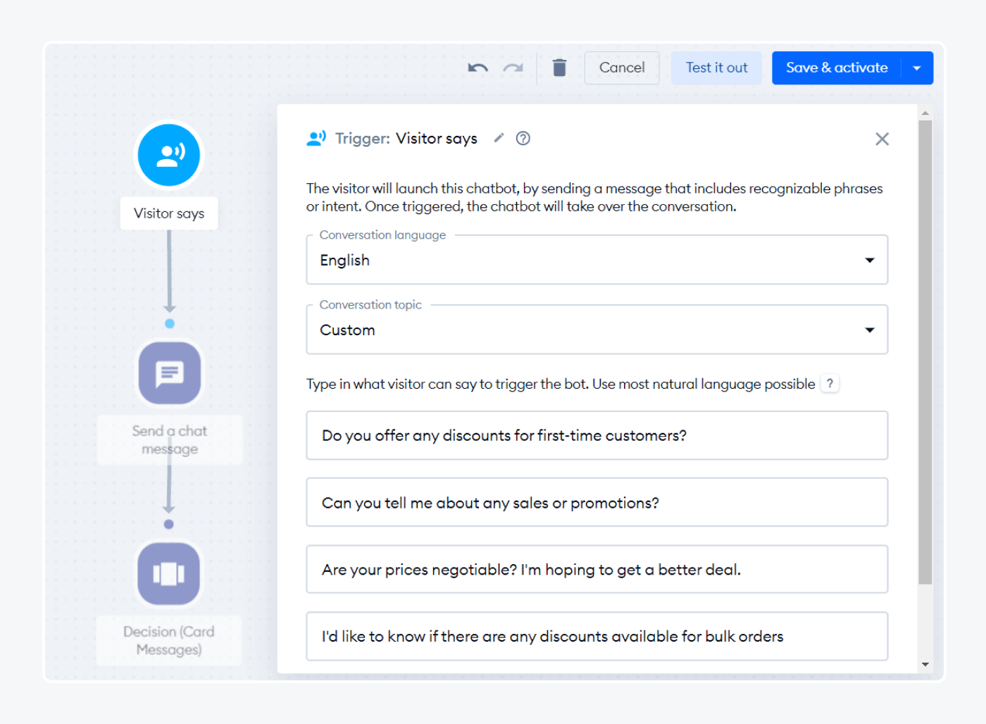 AI bot training example